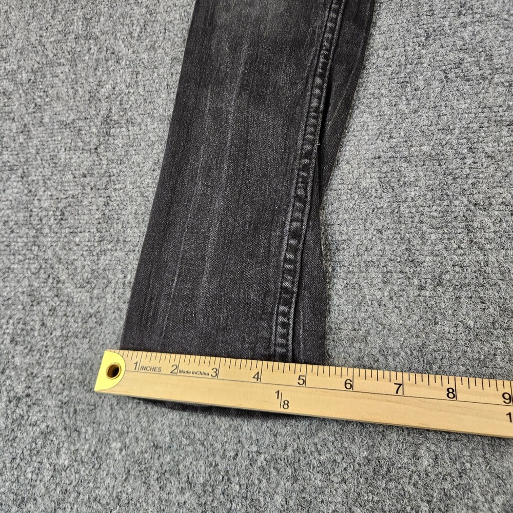 Levis 512 Slim Taper Boys Jeans Black Washed Size 10 Reg 25x25 Adjustable Waist - Picture 2 of 12